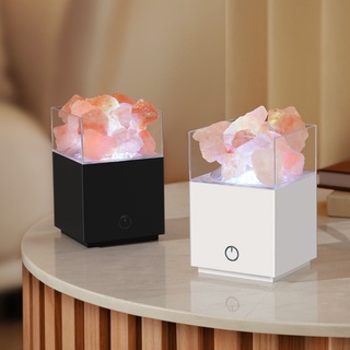 My Green Garden LED Colorful Himalayan Salt Lamp Remote Control Square Block Negative Ion Air Purification