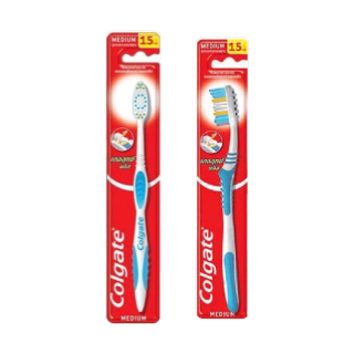 1 ด้าม แปรงสีฟัน คอลเกต เดอลุกซ์ พลัส แปรงสีฟันสำหรับผู้ใหญ่ แปรงฟัน Colgate Deluxe Plus ขนแปรงนุ่มปานกลาง คละสี