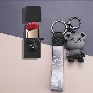 Huawei Freebuds Lipstick Case Cartoon Bear Keychain Pendant Huawei Freebuds Lipstick Silicone Soft Shell Case Cartoon Snoopy Kaws Cute Doraemon Pendant HuaWei Freebuds Lipstick Cover Shockproof Case Cover