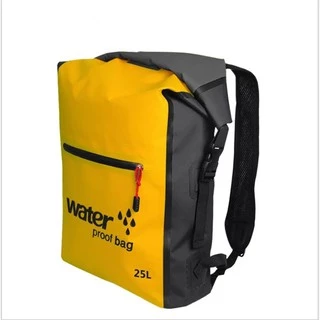 25L กระเป๋าเป้สะพายหลังกันน้ำกลางแจ้ง ว่ายน้ำ กระเป๋าถุงเก็บล่องแก่งพายเรือคายัคกีฬาพายเรือแคนูกันน้ำ 14 สี พร้อมส่ง