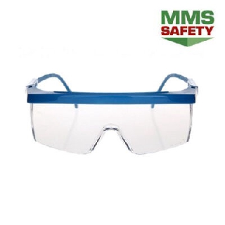 3M 1711 แว่นตานิรภัย เลนส์ใส กรอบฟ้า Safety Glasses Goggles