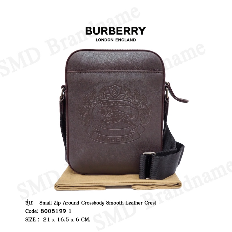 Burberry กระเป๋าสะพายข้าง รุ่น Small Zip Around Crossbody Smooth Leather Crest Code: 8005199 1