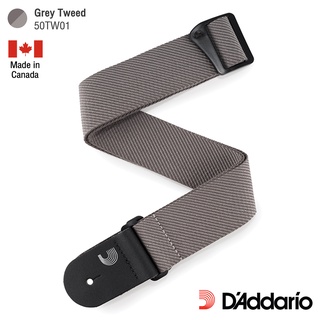 DAddario® Classic Tweed Guitar Strap สายสะพายกีตาร์ ลาย Tweed กว้าง 2 นิ้ว ปลายสายมีโลโก้ DAddario ( Woven Guitar Stra