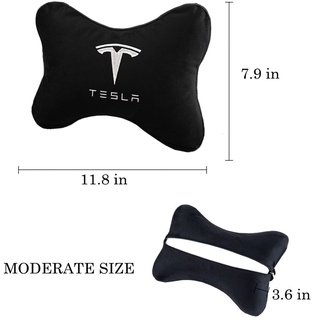 Tesla อุปกรณ์เสริมcar Headrest illow Car illow for Driving Seat with Adjustable Stra  Designed to Relieve Neck ain for t