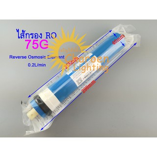 (สต๊อกในไทย)  ไส้กรอง RO Membrane 75GPD ไส้กรองเมมเบรน สำหรับเครื่องกรองน้ำระบบ RO Membrane Reverse Osmosis
