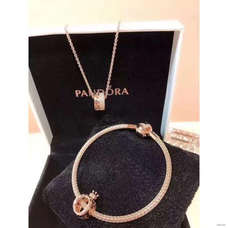 พร้อมส่ง Pandora ของแท้100% เงินแท้พร้อมcharms มงกุฎตัวอักษร O Remake ส่งเป็นของขวัญให้แฟนหรือเนื่องในโอกาสวันเกิด