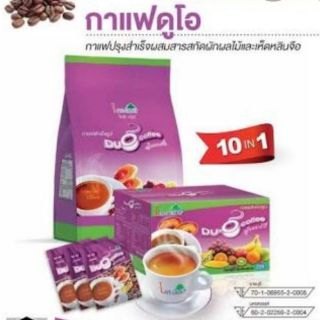 กาแฟผสมคอลลาเจนกาแฟ ดูโอ้มีเห็ดหลินจือพร้อมด้วยผลไม้สกัด11ชนิด 1 ถุงมี 50 ซอง