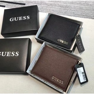 Guess กระเป๋าสตางค์ ใบสั้น ใส่บัตรได้ เรียบง่าย สไตล์นักธุรกิจ สําหรับผู้ชาย