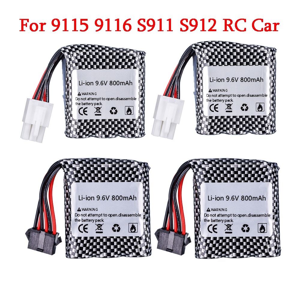 9.6v Liion Battery for 9115 9116 S911 S912 RC Car Truck parts Upgrade 9.6V 800mah for 9115 Rechargea