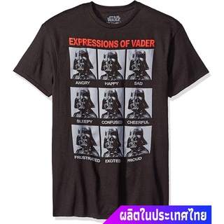 เสื้อยืดสีพื้น Star Wars The Many Expressions Of Darth Vader Mens T-shirt discount Star Wars สตาร์ วอร์ส