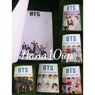 สมุดจดบันทึกปกอ่อนขนาด A5 ลายเมมเบอร์ BTS ราคาส่ง คละลาย 12เล่ม