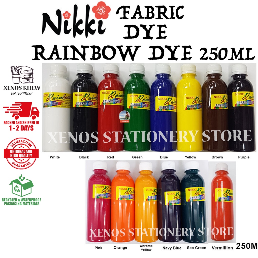 NIKKI RAINBOW FABRIC PAINT DYE 250ML