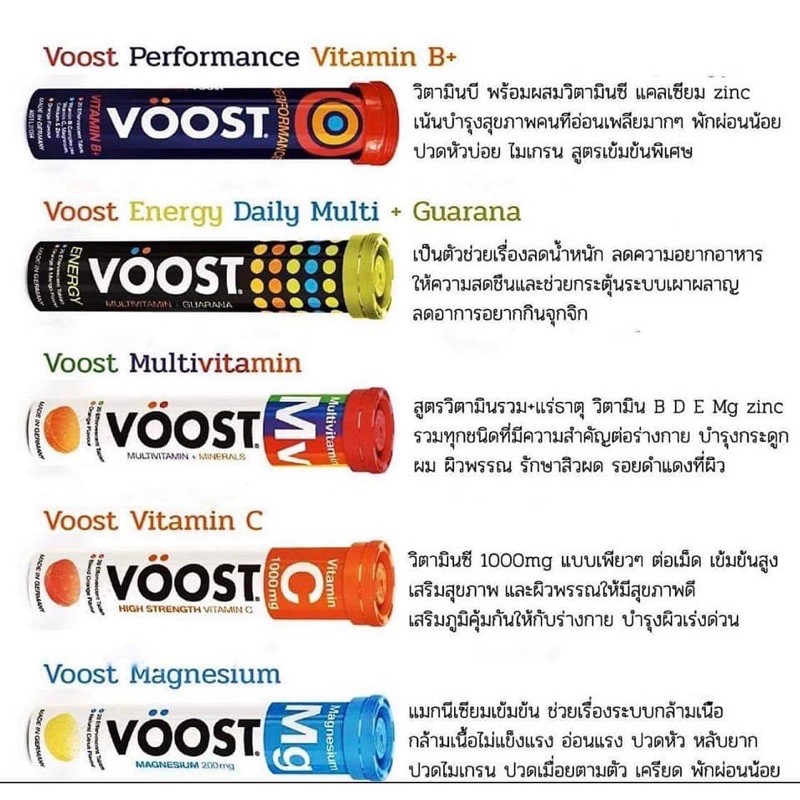 Voost 20 เม็ด วิตามินเม็ดฟู่ ENERGY Multivitamin Vitamin Magnesium,callagen