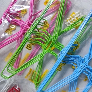ไม้แขวนเสื้อ ลวดเคลือบ ไม้แขวน ถูกสุด แพ็คละ 12 ชิ้น #นกน้อย