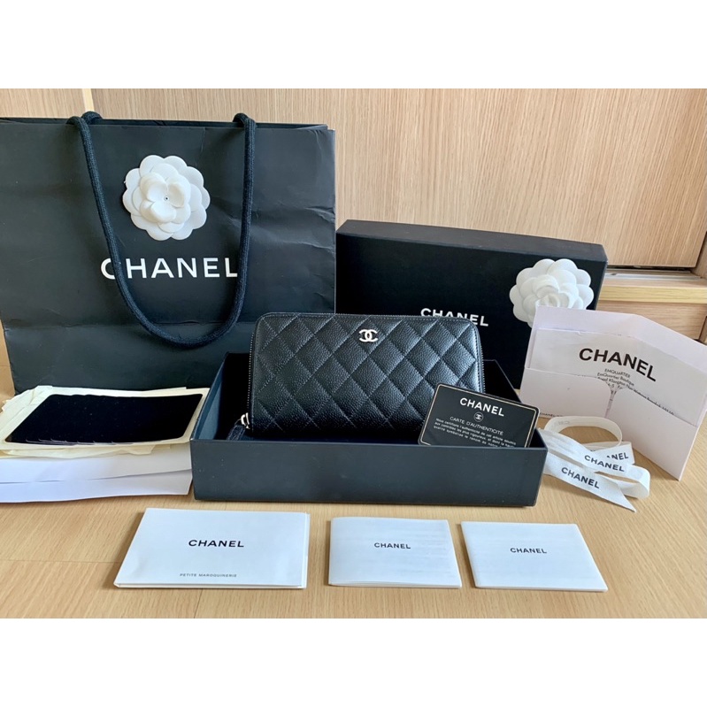 Used Chanel Zippy Long Wallet SHW Holo26 แท้💯