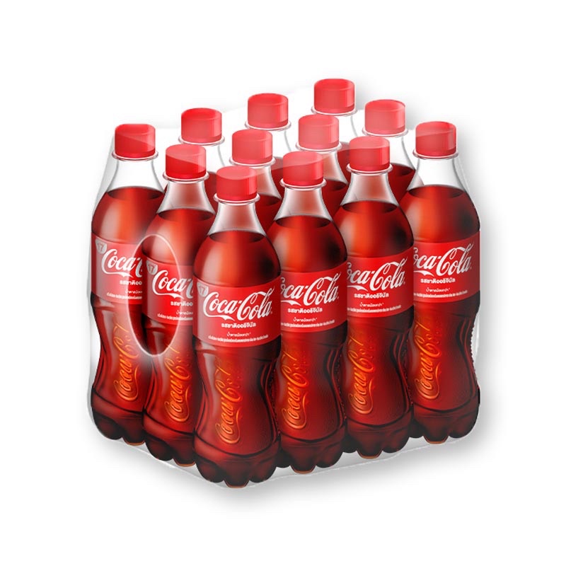 Coca cola โค้ก น้ำอัดลม รสชาติออริจินัล ขนาด 590 มล. x 12 ขวด