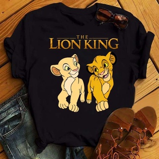 ใหม่ เสื้อยืดลําลอง แขนสั้น พิมพ์ลายกราฟิก Hakuna Matata 90s Ullzang The Lion King น่ารัก สไตล์ฮาราจูกุS-5XL