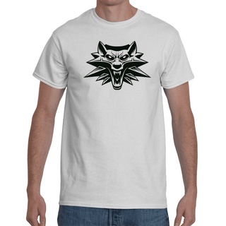 T-shirt  เสื้อยืด พิมพ์ลาย The Witcher-Pendant Of Wolf ขนาดใหญ่ สไตล์ฮิปฮอป คลาสสิกS-5XL