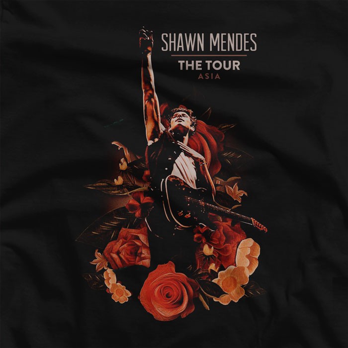 เสื้อยืด พิมพ์ลายวง Shawn Mendes The Tour Asia 2019 สําหรับผู้ชาย