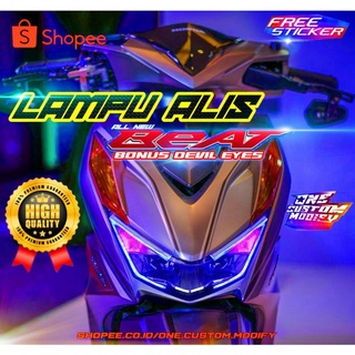 ไฟเขียนคิ้ว LED DRL BONUS DEVIL EYES ALL NEW BEAT &amp; BEAT STREET 2020 2021 2022 2023