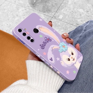 Realme 5 5i 5 pro 6 6i 6 pro c3 c2 เคสการ์ตูนน่ารัก ขอบซิลิโคน ขอบตรง เคสโทรศัพท์มือถือ เพื่อส่งสายคล้อง