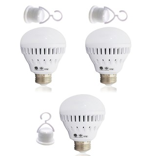 IWACHI หลอดไฟอัจฉริยะ LED 9W. แสงขาว Day Light (สีขาว) แพ็ค 3 หลอด