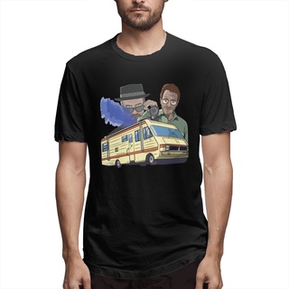 เสื้อยืดคอกลม แขนสั้น ผ้าฝ้าย พิมพ์ลาย Breaking Bad Tv ขนาดใหญ่ สําหรับผู้ชายS-5XL