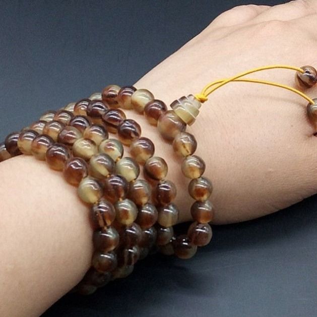 W&F Fashion（มีสินค้า）สร้อยข้อมือสร้อยคอพุทธศาสนาที่ทำจากจามรีเขา กำไลพระพุทธเจ้า สร้อยพระพุทธเจ้า สร