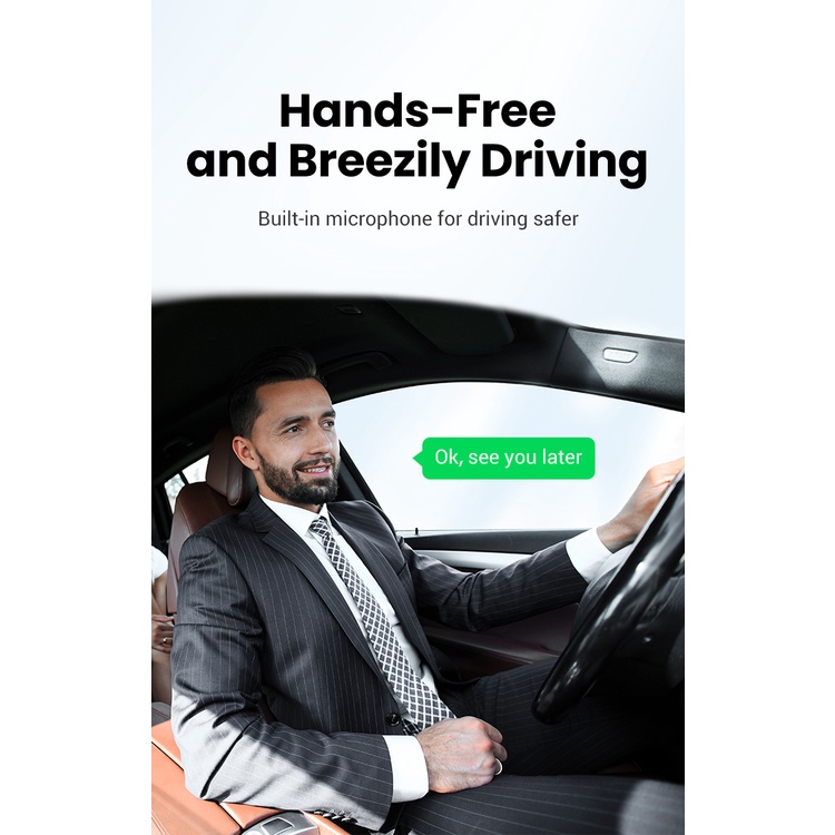 UGREEN ตัวรับสัญญาณ Bluetooth 2in1 transmitter และ receiver 5.1 บลูทูธรถยนต์ USB2.0 to AUX 3.5mm - รูปที่ 6