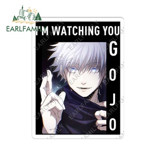 Earlfamily สติกเกอร์ ลายการ์ตูนอนิเมะ GOJO Im Watching You สําหรับติดตกแต่งรถยนต์ แล็ปท็อป 13 ซม. x 10 ซม.