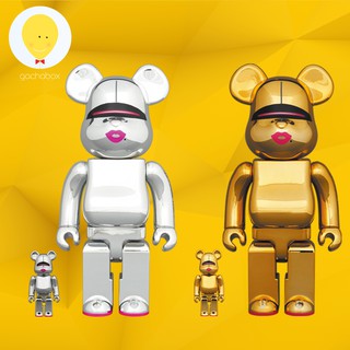 gachabox Bearbrick Sorayama x 2G Silver and Gold Set 100% + 400% แบร์บริค พร้อมส่ง Be@rbrick ของแท้ by Medicom Toy