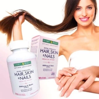 Hair skin Nails Nature bounty 250 เม็ด with biotin 5000 mcg Exp.07/27 (อ่านข้อมูลก่อนสั่งค่ะ)