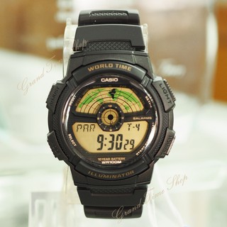 Casio Standard Digital สีดำ สายเรซิ่น รุ่น AE-1100W-1BV