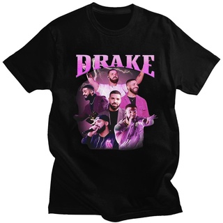 ขายดี เสื้อยืดแขนสั้น ทรงหลวม พิมพ์ลายแร็ปเปอร์ Drake Rapper สไตล์ฮาราจูกุ คลาสิก แฟชั่นฤดูร้อน สําหรับผู้ชาย IChdha59OP