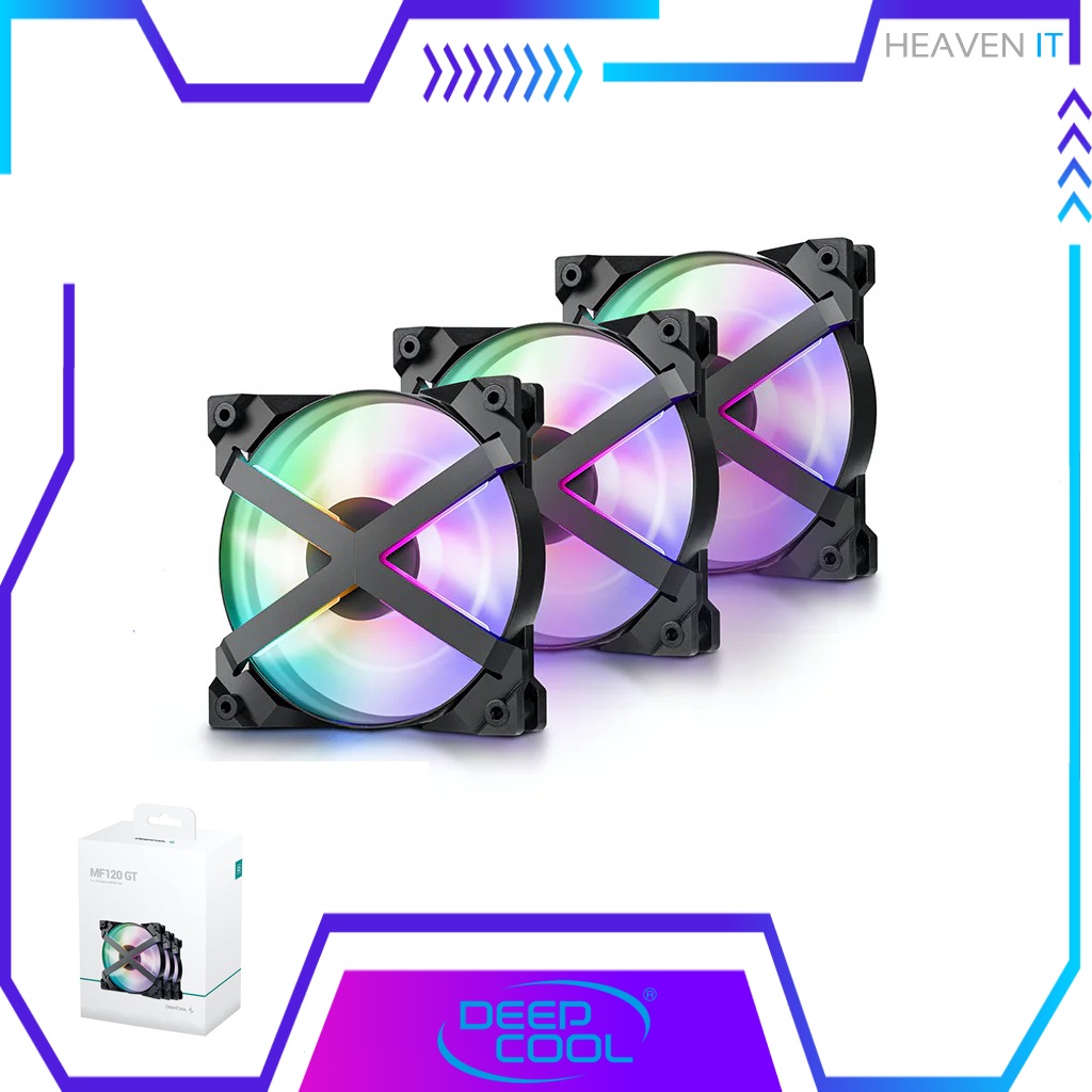 DEEPCOOL - CASE FAN 12CM MF120 GT - 3 in 1 พัดลมเคส รับประกัน 1 ปี