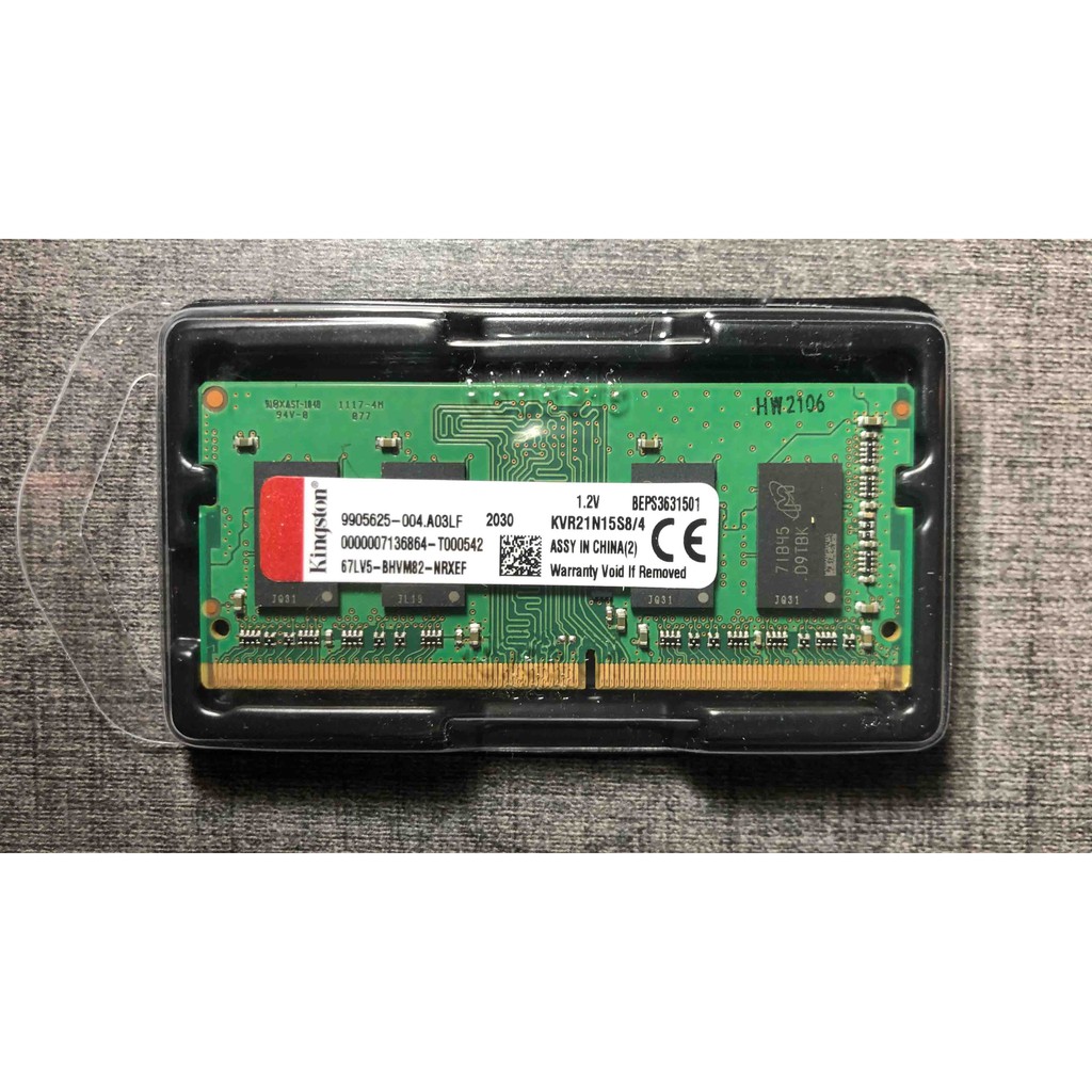 Kingston KVR21N15S8/4 4GB DDR4 PC4 2133MHz CL15 260-Pin Laptop RAM! แรม ...