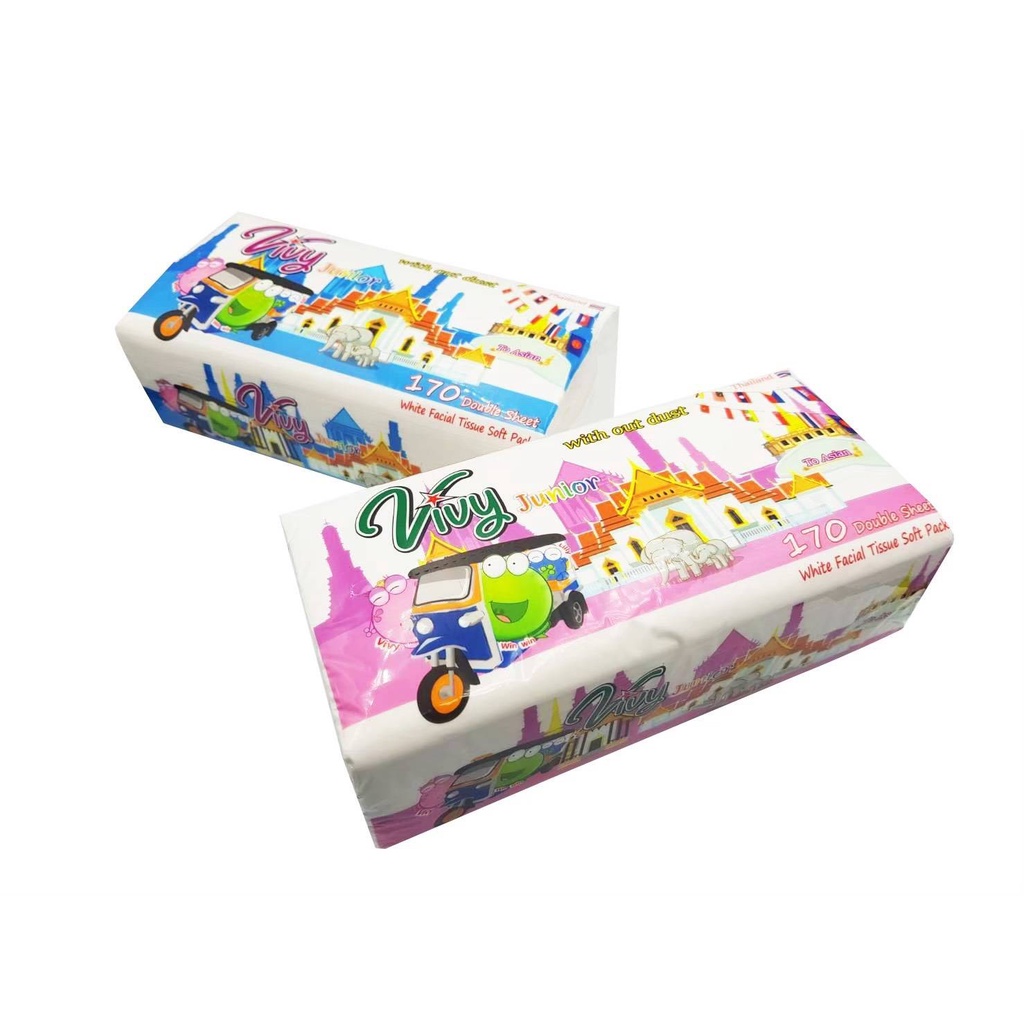 กระดาษทิชชู่ ViVYกล่อง 150 แผ่น (1×5ห่อ),กระดาษทิชชู่ ViVY 170แผ่น (1×5ชิ้น) ,กระดาษทิชชู่ ViVY ม้วน (6ม้วน) ราคา ถูกที่สุด ดีลบีเคเค แกลเลอรีภาพที่ 4