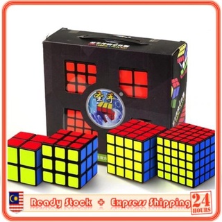 Shengshou Magic Bundle ชุดลูกบาศก์ความเร็ว พร้อมกล่องของขวัญ ของเล่นเพื่อการศึกษา สําหรับเด็ก (4 ชิ้น)