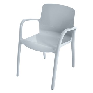 LILY PLASTIC PP GREY CHAIR เก้าอี้พนักพิงท้าวแขน  LILY สีเทา โต๊ะและเก้าอี้ เฟอร์นิเจอร์นอกบ้าน สวนและอุปกรณ์ตกแต่ง LILY