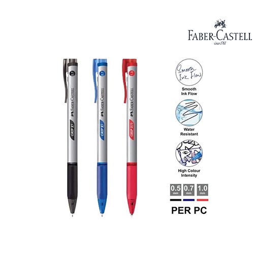 [YAN YAN BRUSH] FABER CASTELL BALL PEN GRIP X7 GRIP X5 GRIP X10/X4 BALL PEN [BY PCS]