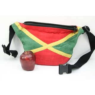 สินค้าราสต้า Bag Waist  Jamaica Green Yellow Red กระเป๋าราสต้าคาดเอวใยธรรมชาติ  JAMAICA 8×13 นิ้ว