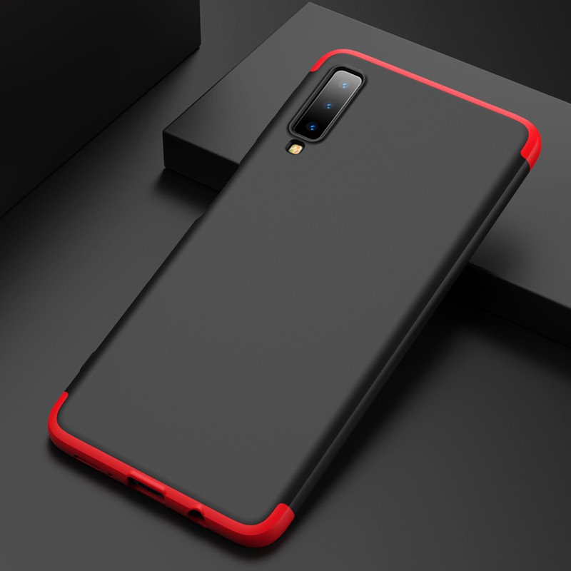 Casing 360°GKK Shockproof Armor Case Samsung Galaxy A7 2018 A750 A750F SM-A750F Hard Anti-Shock PC Back Cover