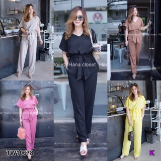 Set 2 ชิ้น #สาวอวบ เสื้อคอวี WS10678