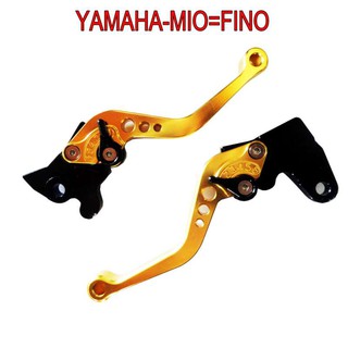 ﻿มือเบรคL+R ปรับระดับได้ งาน CNC สำหรับ YAMAHA-MIO=FINO สีทอง เกรด A