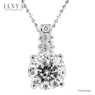 LenYa Jewelry จี้เงินแท้ 925 ดีไซน์ทรงกลม เรียบหรู ประดับด้วย SWAROVSKI ZIRCONIA ให้ความรู้สึกงามสง่า ดุจเพชรแท้