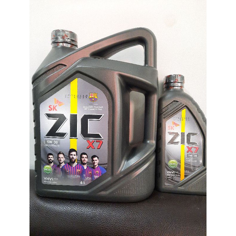 น้ำมันเครื่อง ZIC X7 ดีเซล 5W30 6+1L