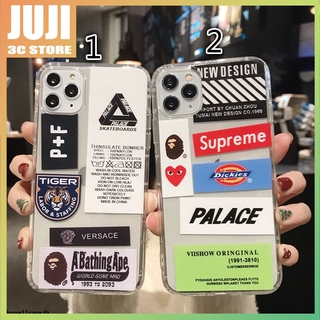 Trendy brand labels phone case iPhone 12 12Pro 12 Pro Max X XS Max XR Transparent Soft Fundas iPhone 11 XR 6 6S 7 8 Plus Covers
