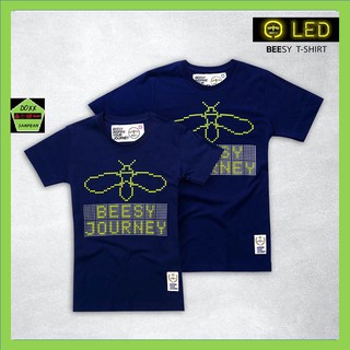 Beesy เสื้อคอกลม ชาย หญิง รุ่น LED สีกรม