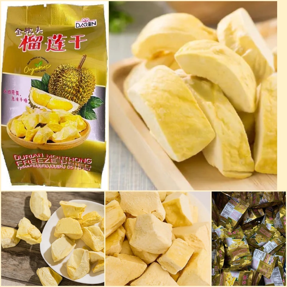 ถูกที่สุด///ทุเรียนอบกรอบ  ทุเรียนอบแห้ง ทุเรียนฟรีซดราย ทุเรียน  ผลิตใหม่ทุกเดือน Thai Durian Freeze Dried  榴莲干