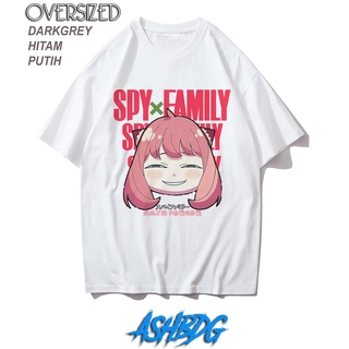 เสื้อยืดผ้าฝ้าย เสื้อยืด พิมพ์ลายอนิเมะ SPY X FAMILY OVERSIZE ANYA FORGER ขนาดใหญ่